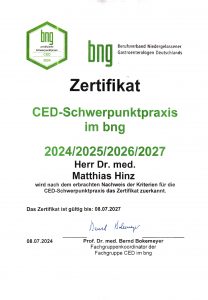BNG CED Zertifikat