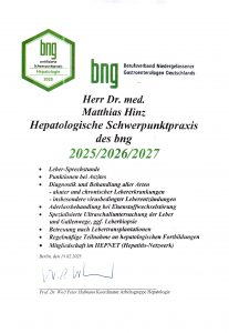 BNG Hepato Zertifikat