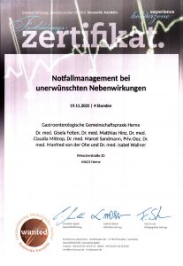 Zertifikat Notfallmanagement
